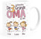 SpecialMe® Tasse Die schönsten Gründe Oma zu sein mit Enkel-Kindern und Namen personalisiertes Geschenk für Oma Oma weiß Keramik-Tasse