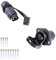 Feuunly 3 Polig Traktor Stecker Steckdose 12V, Din 9680 Wasserdicht Stecker 3 Polig Und Steckdose 3 Polig, Für LKW RV PKW KFZ Traktor Anhänger Landwirtschaftliche Maschinen (2 Mount Punkte)