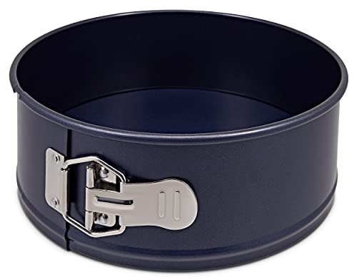 Zyliss E980194 Molde Desmontable Antiadherente, 23cm, Acero Al Carbono, Azul Oscuro, Molde de Horno Pastel Redondo Duradero, Apto Para Lavavajillas, 5 Años de Garantía