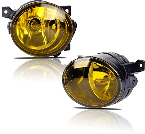TOPTHAN 2X Nebelscheinwerfer für Volkswagen GTI Golf V/5 Jetta III/3 Scirocco Up Amarok (VW 1K1 1K5 1K2 137 138) SEAT Mii KF1 Skoda Citigo 10/2003-04/2017 HB4 Gelb Glas
