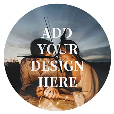 QXYIYBU Personalized Photo Wall Clock Custom Wall Clocks Home Decor