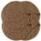 FRIHET® Platzmatten Platzdeckchen Platzset Tischset Freja rund Naturmaterial Kürbisgras, Rund: Durchmesser ca. 38cm, Handarbeit (4, 38cm rund)