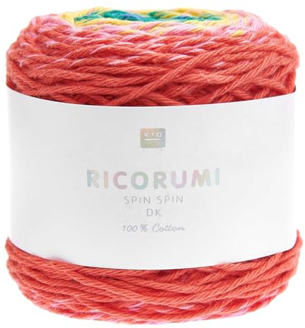 Ricorumi Spin Spin 50 g Colour 18 Rainbow Gradient Fine Cotton for Crocheting Amigurumi Figures from the New Ricorumi Books