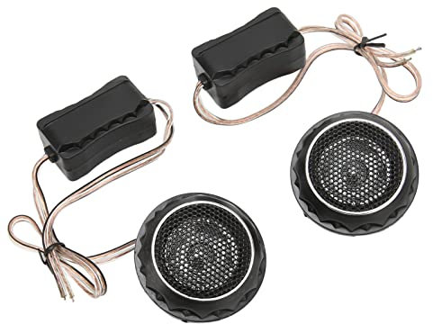 Bewinner Mini Tweeter per Auto da 2 Pezzi, Altoparlanti per Tweeter a Cupola Mini Premium da 140 W, Altoparlanti per Auto Mini con Adesivi, Dettagli Audio Chiari Altoparlante per Auto in
