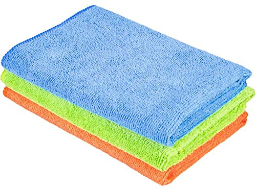 3er Pack, Haushalts- und Putztuch, 40x40cm blau/grün/orange