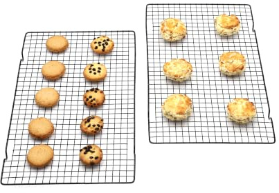Buckingham Set of 2 Large Cooling Rack, Baking Tray Heavy-Duty Wire Rack for Cakes, Cookies & Pastries, Oven Safe Cooling Rack for Baking with Maximum Fast Airflow