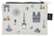 Kleine Tasche oder Geldbörse mit Reißverschluss – Material Kunststoff bedruckt – Motiv Paris J'adore, mit Eiffelturm – Maße: 14 cm x 10 cm, weiß, Naturstil