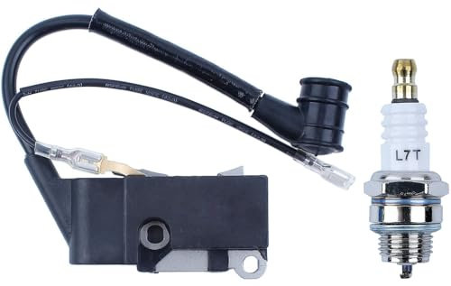 Bobina di Accensione per Motosega 4500 5200 5800 45cc 52cc 58cc, Adefol Modulo Bobina di Accensione per Motore a Motosega Accessori di Ricambio Professionali (con Candela)