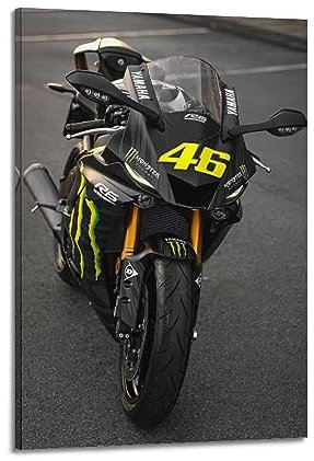 HAYME Motorrad-Poster für YZF-R6 Rennauto, dekoratives Gemälde, Leinwand, Wand und Kunstbild, Familienschlafzimmer, Dekoration, 40 x 60 cm