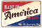 Made in America Retro-Blechschild – 30,5 x 20,3 cm patriotische Wanddekoration – Amerika-Dekor für Zuhause – Vintage patriotische Dekoration Retro Wandkunst – USA-Dekor