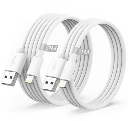 Jogrytece Cavo per iPhone, [certificato Apple MFi] Compatibile Cavo iPhone Connettore USB Lightning, ricarica rapida ultra resistente per iPhone 14/13/12/11/11Max/ X/XS/XR/XS Max/8/7/6/5/SE/iPad