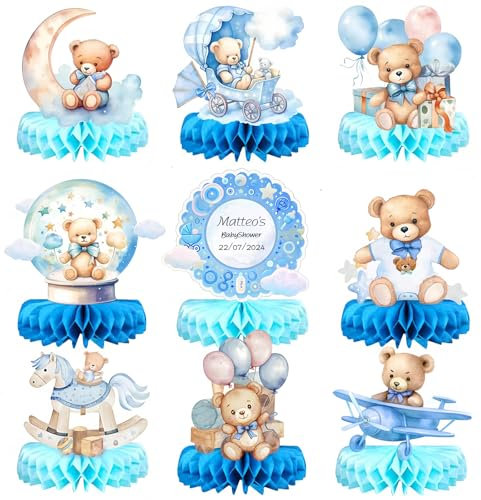 Tischdeko Babyparty Junge Baby Gender Reveal Party Tischdeko Baby Party Boy Tischdekorationen Dekoration Junge Deko Baby Shower Decorations Boy Tisch Tischdekorationen Honeycomb Babyshower Taufe Kind