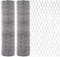 MUXHEL 2Roll Chicken Wire Mesh Roll 40cm x 16m Hexagonal Galvanized Wire Mesh Roll Anti-Rust Chicken Wire Fencing Roll Wire Netting for Garden Protection Pet Rabbit Chicken Fencing