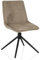 hjh LIVING Esszimmerstuhl drehbar TARVISO I Küchenstuhl Drehstuhl mit Metallbeinen, Moderner Polsterstuhl, weicher Stoffbezug, Beige