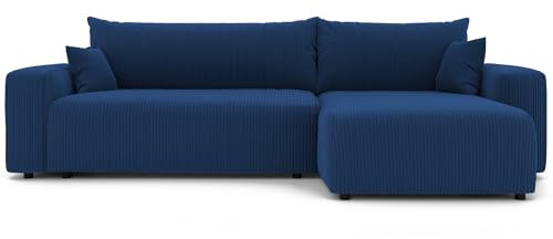 GREKPOL Canapé d'angle Convertible 278x145 à Gauche ou à Droite - Canapé 3 Places Convertible - Canapé avec Espace de Rangement - Canapé Lit - Canapé Convertible - Sofa XL