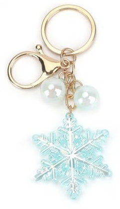 MUCOOS Süßer Weihnachts Schlüsselanhänger, Schneeflocken Design, Geschenk Für Frauen, Süßer Schlüsselanhänger, überraschungsgeschenk Für Freunde, Eleganter Schlüsselanhänger