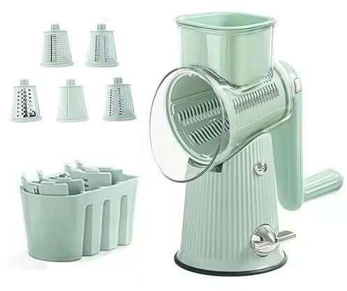 Kitchen Artifact 5 in 1 Food Chopper,2025 New 5 in 1 Gourmet Cheese Grater, Preservea Grater,Cheese Grater,5 in 1 Cheese Rotary Grater