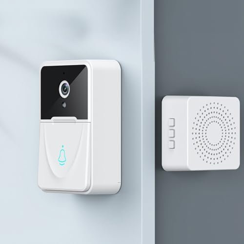 FACAIIO Smart Video Doorbell Camera Wireless,Video Intercom Doorbell With for RING Chime Video Monito for RING Built-in Battery Two-Way Audio Motion Detection Alerts