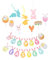 Cabilock 1 Satz -Party-Outfit Blumengirlande Aus Filz Party-deko-Flagge Kuchen Verzieren Foto Girlande Karottenkuchen Karotten-ammern-Banner Festival-kuchenaufsatz Vlies Colorful