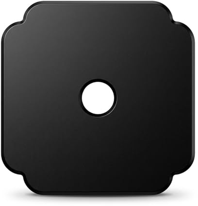 trust4care 4-Pack 1.7 Black Backplates of Bifold Closet Cabinet Knobs | Square Matte Black Rosette Back plates, Thin Wide Base Washer Disc Sheet for Bi-Fold Closet DoorDresser Drawer Pulls Handles