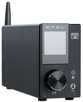 SMSL AD18 HiFi Stereo Amplifier 80W×2 Class D Amp with Bluetooth 4.2 Supports APT-X USB DSP Full Digital Power Amplifier 2.1 with Subwoofer Output USB/BT/Coaxial/Optical/AUX Input