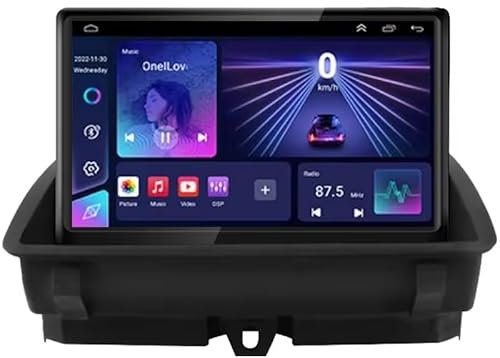 8 Zoll Bildschirm Doppel Din Autoradio Mit GPS Navi Für Audi Q3 2013-2018 Android 14 Autoradio GPS Unterstützen DAB+ Lenkradsteuerung 4G WiFi Bluetooth Carplay,T6 8 Core 4G+WiFi 6G+128G