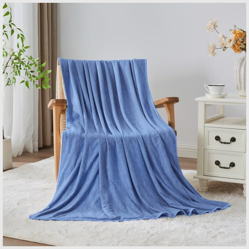 GC GAVENO CAVAILIA Single Bed Cooling Blanket - Arc-Chill Fabric With Q-Max>0.5 | Lightweight Cooling Blanket For Couch, Bed or Travel | Machine Washable Home Décor Throw 130x170 Cm | Blue