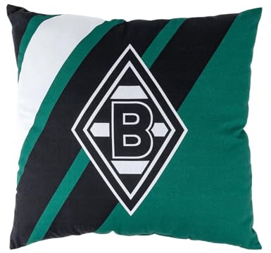 Borussia Mönchengladbach Kissen „Block Stripes“ | Offizieller Fanartikel Fohlenshop | Stilvolles Fan-Design | Perfekte Deko für Sofa, Bett & Fohlenzimmer