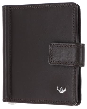 Golden Head Leder Kartenetui Geldklammer Polo RFID Protect Clip-Scheintasche 1906 Dunkelbraun