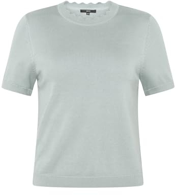 zero Damen Kurzarmpullover mit Wellensaum