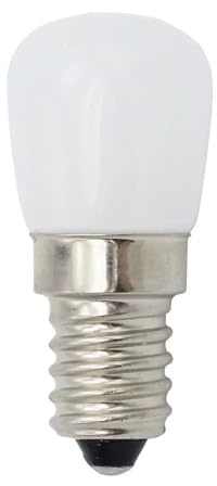 GCHNow Lighting, Pack of 6, Mini LED Refrigerator Lamp AC220V E14 2W Glass Bulbs Freezer Fridge Chandelier Lamps(Warm White)