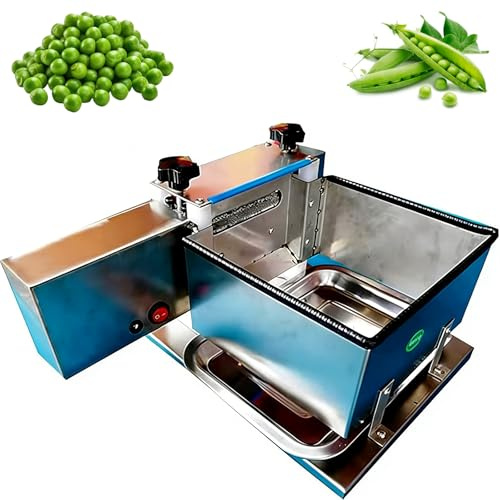 Kommersiell bönskalare i rostfritt stål, 15 kg/h elektrisk skalare för Edamame och breda bönor, halvautomatisk grönsaksskalningsmaskin för matbearbetning
