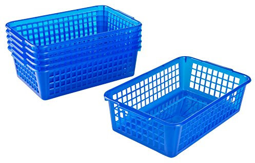 Kigima Aufbewahrungskorb 25x16x7cm 1,8L 6er Set – Allzweckkorb aus robustem Plastik (BPA-frei) – Aufbewahrungsbox für Küche & Bad – Haushaltskorb zur Aufbewahrung – Korb für Aufbewahrung – Blau