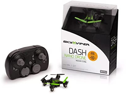 Sky Viper Dash Nano Drone negro/verde, 2 x 2 x 0.75 pulgadas