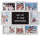 MELANNCO Customizable Letter Board with 8-Opening Photo Collage, 19-Inch-by-17-Inch, White