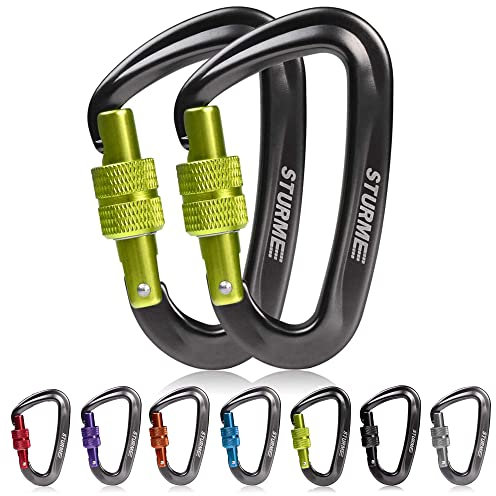 Karabiner, karabinerhaken groß mit Schlüsselanhänger, 12 KN(1223kg) zum Sichern von Haustieren, schaukel,Outdoor, Camping,Wandern, Hängematte, Hundeleinengeschirr, Schlüsselanhänger, 2 Stück