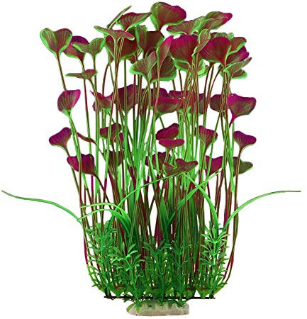 BSGP 1 lot de plantes artificielles en plastique pour aquarium - Décoration d'aquarium - Grande plante non toxique - Sans danger pour tous les poissons - 40 cm de haut