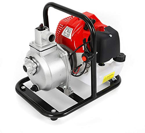 43cc 2 temps Essence Pompe à Eau à Moteur pour Jardin 1.25kw/6500rpm Maxi 15000 L/h