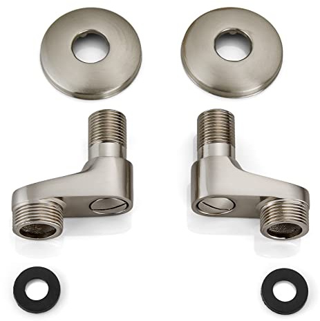 Support mural 3-3/8 Adaptateur à griffe Pied de baignoire Robinet réglable Bras oscillant Adaptateur Clawfoot Tub 3-3/8 nickel brossé