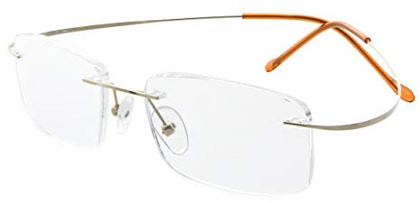 Eyekepper Titanium Randlose Lesebrille Leser Männer Frauen Gold