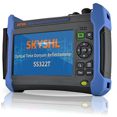 SKYSHL 1310nm/40dB+1550nm/38dB SM Glasfaser OTDR Singlemode LWL Tester Mit OPM+OLS+VFL+Ereigniskarte/Event Map+APP-Modul+7Zoll Touchscreen Kompatibel mit SC+ST+FC+LC/UPC&APC-SS322T-2A1