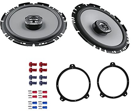 Hertz X170 Lautsprecher mit Einbauset passend für BMW 3er Touring (E46) 1999-2005 Türen vorne 400 Watt 16,5 cm 2 Wege Koax