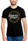 Elbenwald Herr der Ringe T-Shirt Mittelerde und Ring Motiv Frontprint Baumwolle Herren Damen schwarz - XL