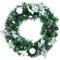 COSTWAY 50cm künstlicher Weihnachtskranz LED, Beleuchteter Türkranz, Kiefernkranz Weihnachtsgirlande mit 30 warmweißen Lichtern und 120 Zweigen, Weihnachtsdeko batteriebetrieben