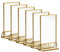 Acrylgoldschildhalter 10x15cm, 4x6‘’ klare Bilderrahmen mit Goldenen Rändern und Vertikalem Ständer, Doppelseitiger Tabellenmenü Display -Ständer für Hochzeitstischnummern, Restaurantschilder, 6 Stück