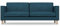comfortly Ersatzbezug für 3-Sitzer-Sofa, handgefertigt, kompatibel mit Karlstad-Couch – nur Bezüge (strapazierfähig, blau)