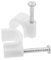Pins with Cable Clip Round 6 mm White 100 Pieces