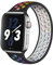 Correa de Silicona Compatible con Correa Apple Watch 38mm 40mm 41mm, Pulsera Deportiva Elástica Transpirable para iWatch Series 8 7 6 5 4 3 SE(S,Arcoiris Negro)