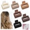 Haarklammern für Damen und Mädchen, 5,1 cm, matt, rechteckig, kleine Haarklammern für dünnes/mitteldickes Haar, rutschfeste Clips (warme Farbe)