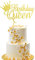 Arthsdite Décoration de gâteau d'anniversaire « Happy Birthday » - Décoration de gâteau d'anniversaire - Fournitures de décoration de fête pour femme - Paillettes dorées